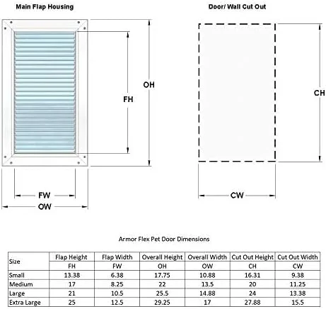Vista 5 de Armor Flex - Puertas herméticas de aluminio para mascotas por High Tech Pet - Puerta para perro o gato para instalación de puerta - Cierre magnético