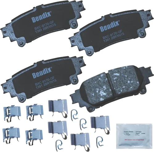 Vista 159 de Pastillas de Freno Traseras Cerámicas Bendix Priority1 CFC1510 para INFINITI QX56 2013-2011, QX80 2024-2014, Nissan Armada 2023-2017