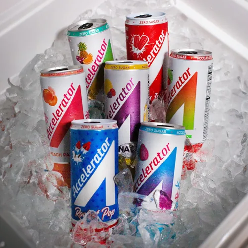 Vista 7 de Bebida energética Accelerator, sabor naranja y mango, 12 onzas (paquete de 12), sin azúcar, energía sostenida de cafeína 100% natural