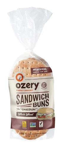 Vista 6 de Ozery Bakery, MultiGrain OneBun, pan de pita fino precortado, 21 onzas, paquete de 6