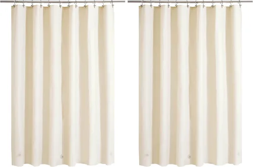 Vista 48 de Barossa Design - Forro de cortina de ducha blanco, PEVA de gama alta, libre de bisfenol A y de cloruro de polivinilo, sin olor químico, cortina