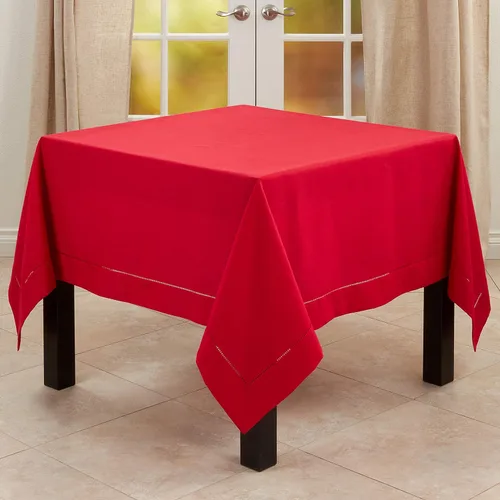 Vista 104 de SARO LIFESTYLE Servilleta de cóctel con borde cosido (juego de 12), negro, 6"x6