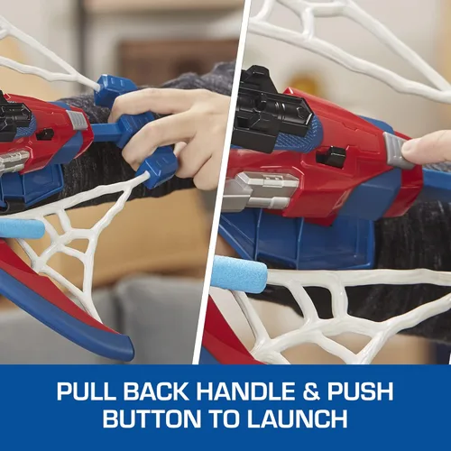 Vista 18 de Marvel Spider-Man Web Shots Spiderbolt NERF - Juguete lanzador motorizado, dispara dardos, 3 dardos, niños de 5+ años (exclusivo de Amazon)