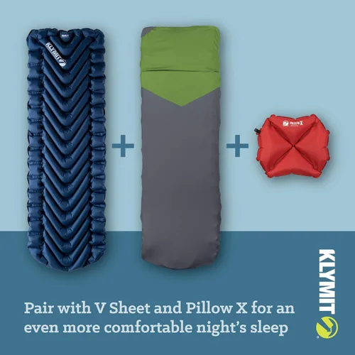 Vista 6 de KLYMIT STATIC V - Colchoneta para dormir, ligera, cómoda para dormir al aire libre, el mejor equipo de campamento para mochileros y senderismo