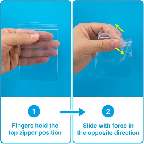 Vista 5 de 400 piezas de bolsas de plástico, bolsas de joyería de 3 x 4 pulgadas de 2 mil, bolsa pequeña transparente con cremallera, bolsa con cremallera