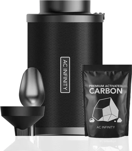 Vista 10 de AC Infinity - Kit de filtro de carbono recargable de 10 cm con recarga adicional, eliminador de olores para ventilador en línea de 10 cm
