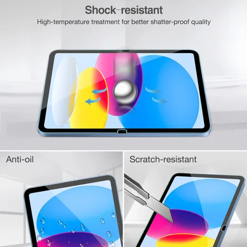 Vista 5 de ProCase Paquete de 3 protectores de pantalla para iPad A16 2025 de 11ª/10ª generación 2022 (11 pulgadas/10.9), protector de película de vidrio