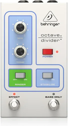 Vista 4 de Behringer Pedal de efecto octava de guitarra, divisor plateado OCTAVE