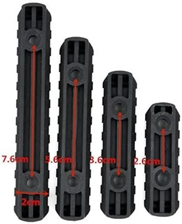 Vista 2 de Green Blob Outdoors T-Nut - Juego de 4 secciones de riel de polímero L2 L3 L4 L5 tamaños de riel para montaje Accesorios linternas, miras de punto