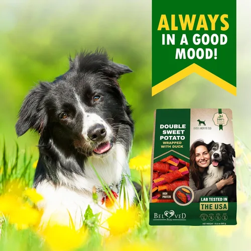 Vista 7 de Beloved Pets Golosinas para perros de batata y masticables saludables de pato de 10.6 onzas – Snacks para cachorros y huesos blandos para razas