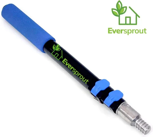Vista 3 de EVERSPROUT Poste de extensión telescópico de 1.5 a 3 pies Mango de aluminio ligero y resistente Mecanismo de bloqueo con pestaña abatible fácil