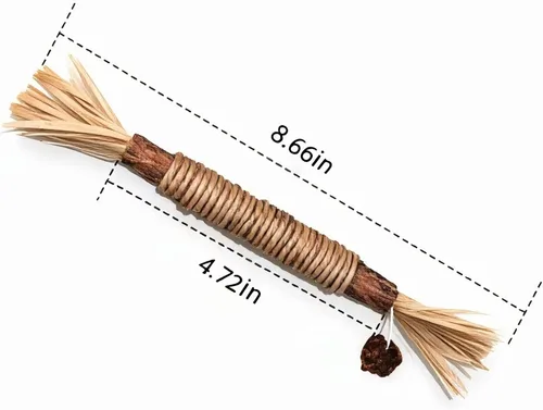 Vista 3 de Silvervine Sticks for Cats - Matatabi Cat Chew Toys, Dental Care & Teething Relief for Aggressive Chewers (Small 4pcs)