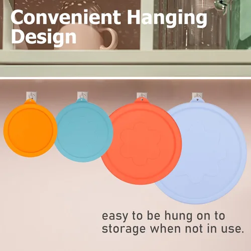 Vista 6 de 1 taza, 2 tazas, 4 tazas, 7 tazas, tapas redondas de repuesto de silicona para cuencos de vidrio Pyrex, paquete de 4, aptos para microondas