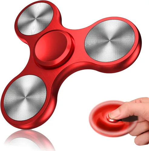 Vista 8 de Fidget Spinners, 3-8 minutos de giros de acero inoxidable con rodamiento de metal Fidget Spinner, EDC TDAH estrés ansiedad alivia juguetes