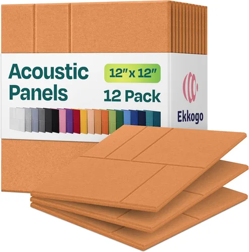 Vista 74 de Paneles acústicos de alta densidad para amortiguar sonidos, forma hexagonal, paquete de 12 unidades de 14" x 12.1" x 0.4", color turquesa océano