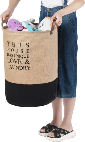 Vista 5 de Cestas de ropa para lavandería, cestas plegables grandes para dormitorio, cesta de guardería para bebés y niños