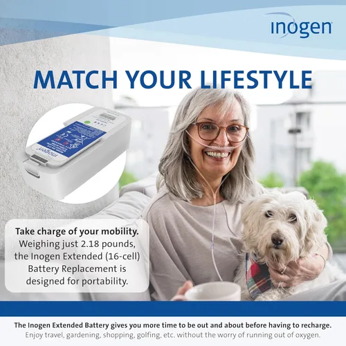 Vista 7 de Batería extendida Inogen (16 celdas) - para el Inogen One G5/Inogen Rove 6 - Hasta 12 horas, 45 minutos de duración de la batería