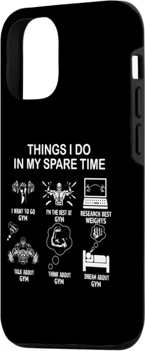 Vista 2 de iPhone 14 Thing I Do in My Spare Time: entusiasta del gimnasio, estuche para amantes del gimnasio