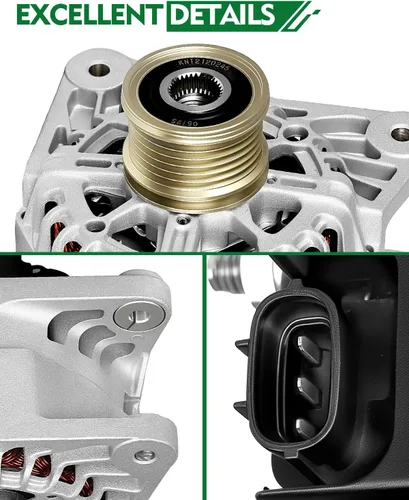 Vista 76 de Alternador de 4.0L para: Ford Explorer 2002 2003 2004, Explorer Sport Trac 2001-2004 para: Mercury Mountaineer 2001-2004, polea de 6 ranuras de 12V