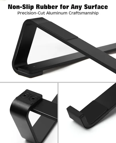 Vista 3 de Thibault - Soporte de aluminio para laptop para escritorio - Diseño ergonómico de enfriamiento - Compatible con MacBook Air