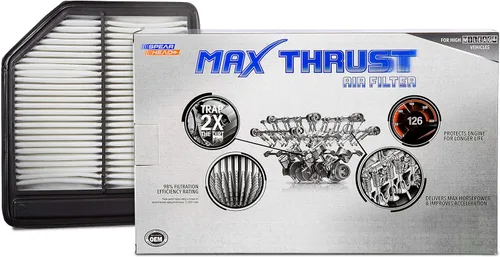 Vista 48 de Filtro de aire de motor Spearhead MPG Defense Max Thrust para vehículos de todo kilometraje, se adapta como el OEM, restaura MPG y aceleración