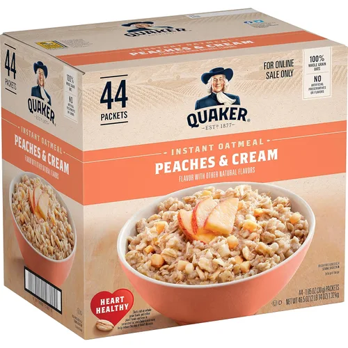Vista 9 de Quaker Avena instantánea inferior en azúcar, paquete variado de 4 sabores, 44 unidades (paquete de 1)