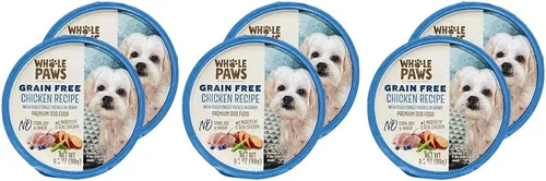 Vista 8 de Whole Paws, comida húmeda para perros sin granos, receta de carne de res con zanahorias y tomates secos en salsa, 3.5 onzas