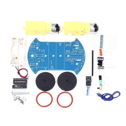 Vista 2 de D2-2 Kit DIY Línea de Seguimiento Inteligente Kit de Suite de Coche Inteligente AT89C2051 51 MCU Producción Electrónica Smart Patrol Piezas