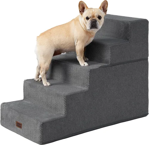 Vista 60 de EHEYCIGA Escaleras para perros pequeños de 13.5 pulgadas de alto, escalones para perros de 3 escalones para sofá y silla, escalones para mascotas