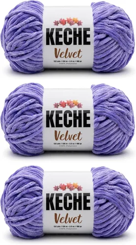 Vista 115 de Hilo de terciopelo Keche para crochet, suave chenilla voluminosa para bebé, manta Amigurumi, 100 gr (121 m) - Blanco