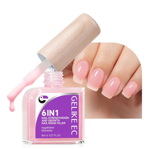 Vista 10 de Fortalecedor y Crecimiento de Esmalte de Uñas de 16ml: Esmalte de Uñas Endurecedor de Tamaño Jumbo Rosa Extra Fuerte para Uñas Dañadas - Base