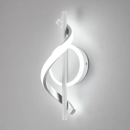 Vista 12 de EIDISUNY Apliques LED de pared para interiores, luces LED de montaje en pared de 12 W, lámpara de pared moderna en espiral, lámpara de pared de 3000