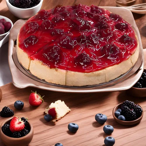 Vista 3 de Andy Anand Tarta de queso de fresa sin azúcar, de 9 pulgadas, apta para diabéticos, sin gluten, hecha con queso crema real de California e