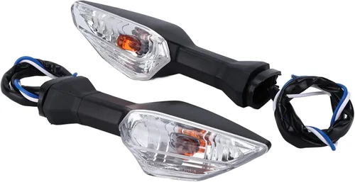 Vista 5 de Luces de giro para motocicleta, 2 luces delanteras y traseras de 12 V, luces ámbar intermitentes compatibles con 250 300 400 650 1000 2018 2019 2020