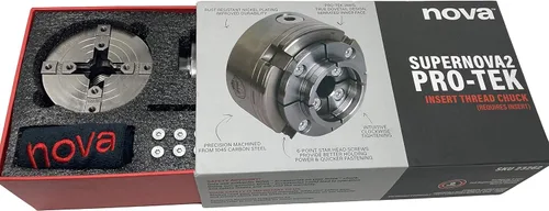 Vista 5 de Nova 23262 Premier Pro-Tek SuperNova 2 Kit de mandíbulas de madera con juego de mandíbula Pro-Tek de 2 pulgadas, tornillo para gusano de madera