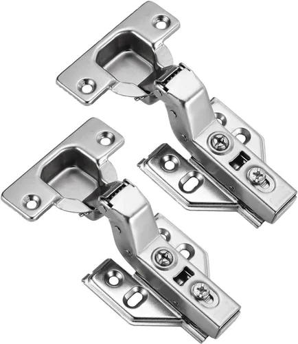 Vista 11 de Paquete de 2, 1 Par de Bisagras de Gabinete de Cocina sin Marco, Cierre Suave, Superposición Completa, Europea, Copa de 35mm, Bisagra de Puerta