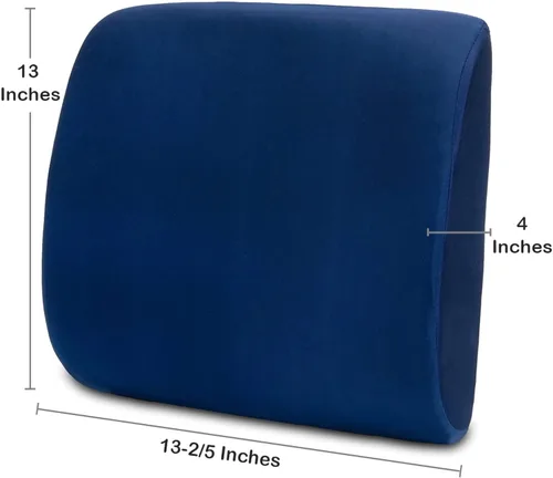 Vista 2 de McKesson Cojín de apoyo de espalda para oficina, hogar, viajes, soporte lumbar, espuma, 13 2/5 x 13 x 4 pulgadas, 1 unidad