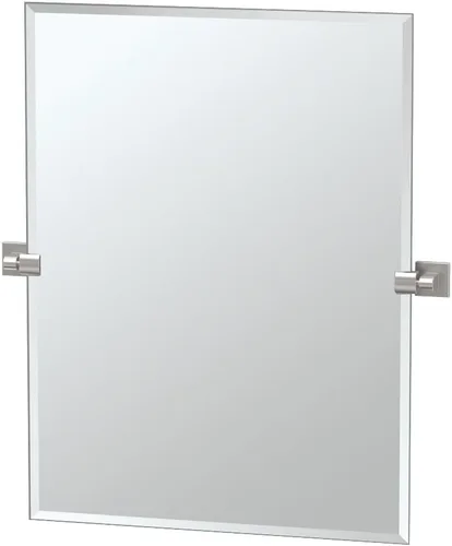 Vista 43 de Gatco 5679SM - Espejo rectangular sin marco, 24 pulgadas, latón cepillado negro mate combinado