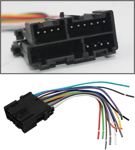 Vista 6 de Kit de tablero YHB de doble DIN con arnés de cables y adaptador de antena para camionetas/SUV de tamaño completo GM Silverado Sierra de 1999-2002