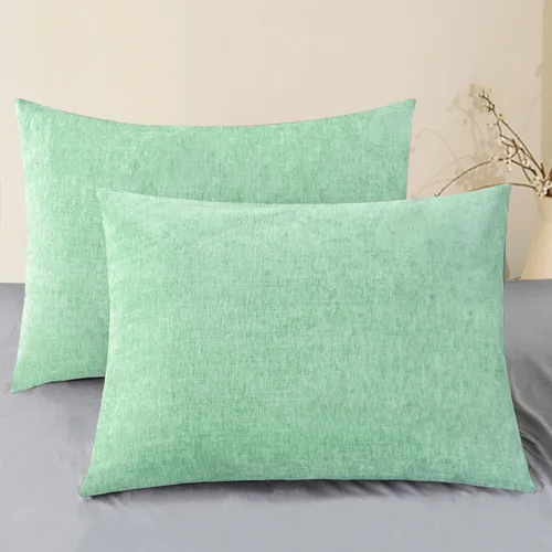 Vista 51 de CaliTime - Paquete de 2 fundas de almohada acogedoras para sofá, decoración del hogar, felpilla suave teñida sólida, 16 x 16 pulgadas, marrón Marrón