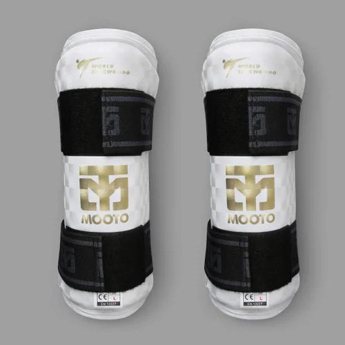 Vista 2 de MOOTO Korea Taekwondo Extera S2 Protector de antebrazo Guardia un par WT Logo Entrenamiento Match Gym School Academy