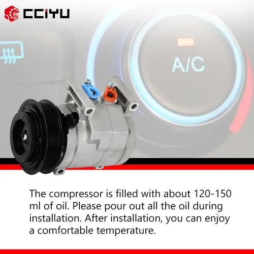 Vista 7 de cciyu Compresor de aire acondicionado 2011-2013 apto para Chrysler 300 3.6L 2011-2013 apto para Dodge Charger 3.6L CO 20766C bomba de CA