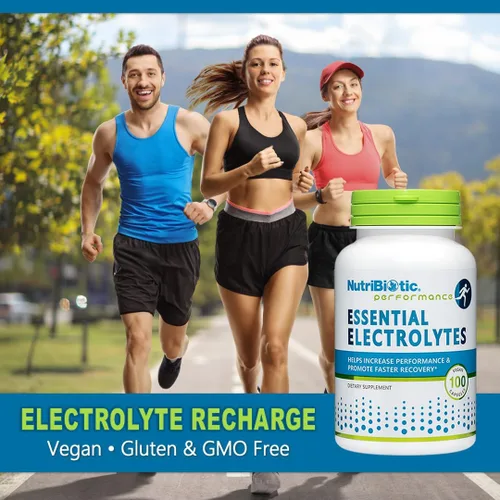 Vista 6 de NutriBiotic Electrolitos esenciales, cápsulas de 100 unidades Apoya un mayor rendimiento y una recuperación más rápida Vitamina C de grado