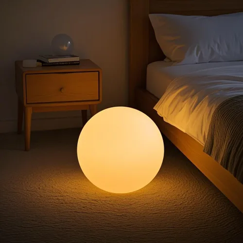 Vista 9 de Luz de bola LED, luz de orbe brillante de 6 pulgadas, lámpara de globo recargable, luces de estado de ánimo regulables con control remoto, lámpara
