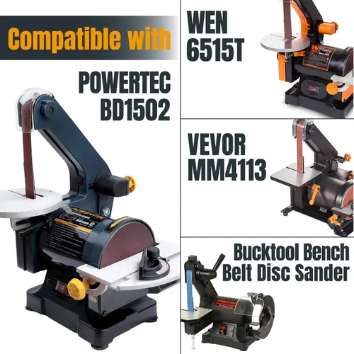 Vista 11 de POWERTEC 1 cinturón de lijado de 30 pulgadas + disco de lijado PSA de 5 pulgadas + barra de sujeción abrasiva, 64 unidades, 4 granos