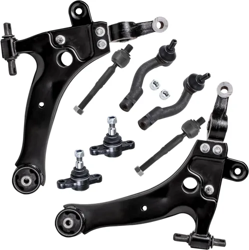 Vista 235 de Detroit Axle - Kit de brazos de control delanteros de 8 piezas para Toyota Sienna 2004-2010, 2 brazos de control inferiores con rótulas, 4 barras