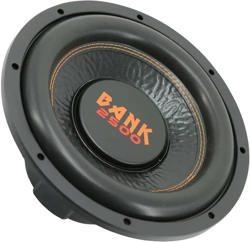 Vista 4 de Audiobank Bank2500 Series 12 pulgadas BK-12 2500 vatios de potencia máxima Elite Audio para coche Subwoofer poco profundo 4 Ohm DVC - Bobina de voz