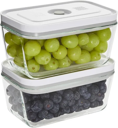 Vista 24 de ZWILLING Fresh & Save - Recipiente de vidrio para almacenamiento de alimentos de 3 piezas, recipiente de preparación de comidas, varios tamaños