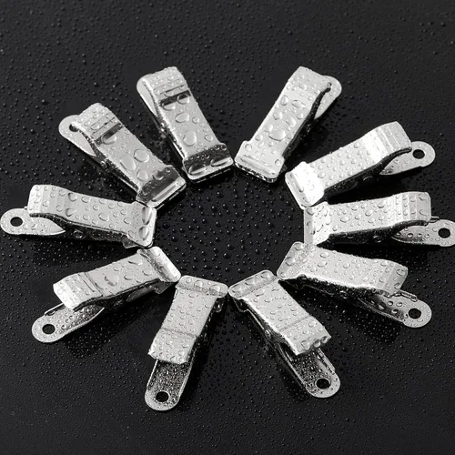 Vista 7 de 20 mini abrazaderas de metal, pinzas de cocodrilo de cocodrilo de 1/2 pulgada de ancho para el trabajo, mandíbula lisa, capacidad de 5/16 pulgadas