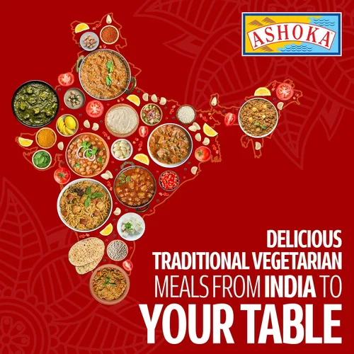 Vista 3 de Ashoka Heat & Eat Meals 1932, Kit de Comidas Vegetarianas Completamente Naturales, Platos Principales de Queso, Surtido de Curry Certificado Kosher